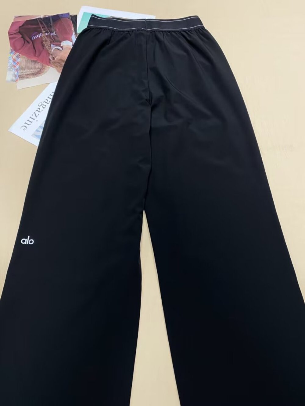 Alo Yoga🤩Suit Up Trouser black Wide Leg Trousers(Regular)NWT Essential💥 - Picture 5 of 8